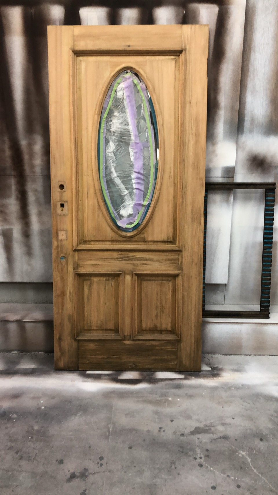 木製ドアの着色仕上げ例